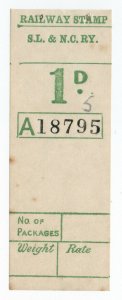 (I.B) Sligo Leitrim & Northern Counties Railway : Parcel Stamp 1d