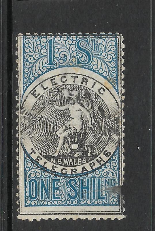 NEW SOUTH WALES 1871   1/-   TELEGRAPH       SG T4