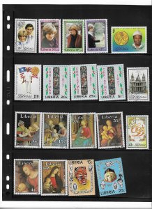 LIBERIA COLLECTION ON STOCK SHEET, MINT/USED