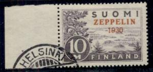 FINLAND #C1 (165) 10mk Zeppelin, used, VF, Scott $290.00