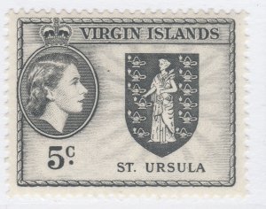 BRITISH VIRGIN ISLANDS 1956 5c MH* Stamp A30P16F42014-