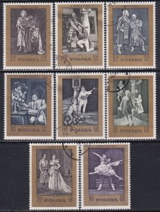 Poland 1972 Sc 1900-7 Composer Stanislaw Moniuszko Operas Ballets Stamp CTO