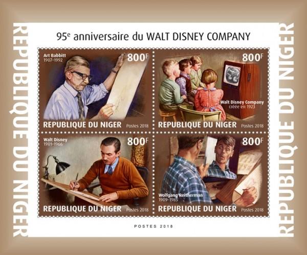 NIGER - 2018 - Walt Disney Company - Perf 4v Sheet - M N H