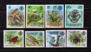 SEYCHELLES Sc# 403a - 403h  MNH FVF Set8 Birds Sea Life 