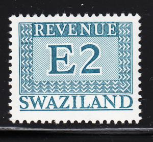 Swaziland 1975-77 MNH E2 blue-green Revenue