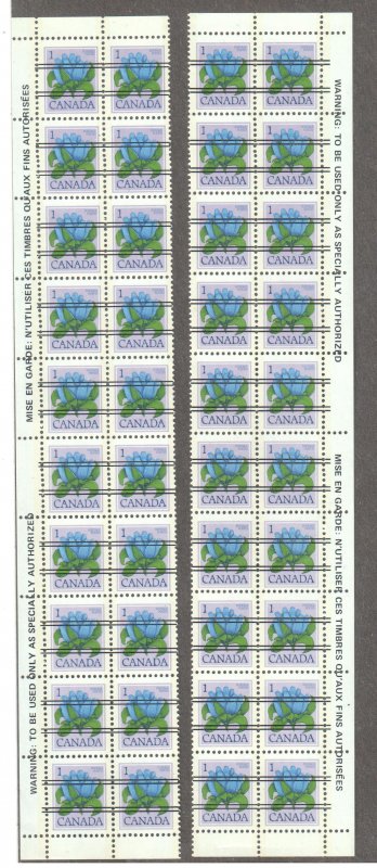 Canada #705 and 708 - XF NH All Precancel Left and Right BLock of 20