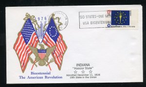 US 1651 American Bicentennial -  Indiana UA Al Tag Boerger cachet FDC 