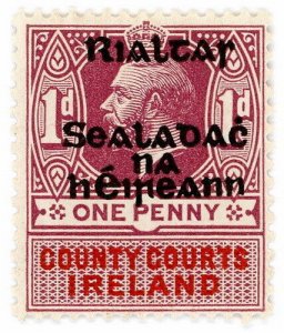 (I.B) George V Revenue : County Courts Ireland 1d (Provisional Government OP)