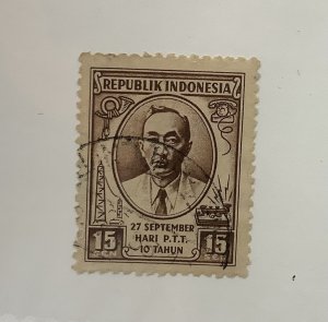 Indonesia 1955  Scott 414 used - 15s, Mas Soeharto