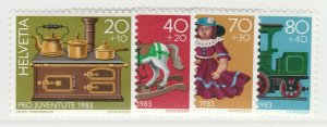Switzerland 1983 Pro Jeventute Toys Kitchen Stove Horse Doll MNH** A23P61F16662-