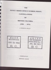 MICHAEL SAGAR tpb Money Order Office Number (MOON) Cancellations of BC (1950-73)