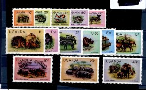 Uganda #279-292  Single (Complete Set)