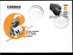 ARGENTINA 2019 INDIA MAHATMA GANDHI 150° ANIVERSARY FDC