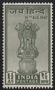 INDIA 1947 Sc 200 Mint NH MNH - Asoka Pillar