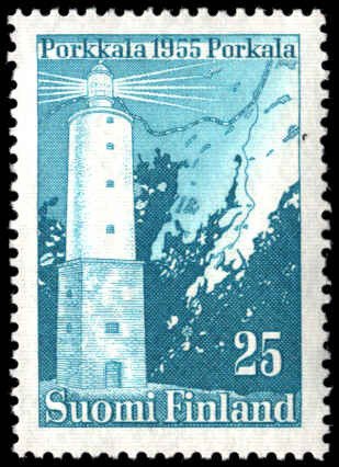 Finland #335, Complete Set, 1956, Lighthouses, Never Hinged