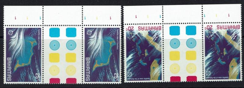 Bahamas - SG# 582w & 583w - MNH Gutter Pairs - Inverted Wmk - Lot 061216