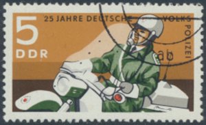 German Democratic Republic  SC# 1210  CTO  People's Police  see details & scans