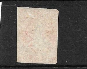 NEW ZEALAND 1862-64  1d    VERMILLION  FFQ  IMPERF MNG  CP A1E3  SG 34 CHALON