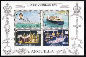 Anguilla 1977 MNH Scott #274a Souvenir sheet of 4 Silver Jubilee 1977