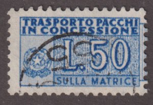 Italy QY2 Parcel Post Authorized Delivery Stamp - left side 1953