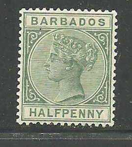 Album Treasures Barbados Scott # 60 1/2p Victoria Mint Hinged