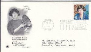 1998, Margaret Mead 1920's, PCS, FDC (E8100)