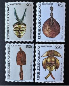 1984 Gabon Mi. A-D 920 Masks Kouele Punou Fan Mahongou Reliquary-