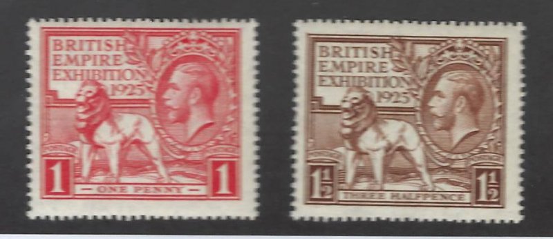 Great Britain SC#203-204 Mint F-VF SCV$62.00....Wonderful!