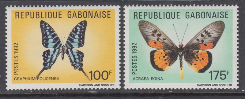 Gabon 740-741 Butterflies MNH VF