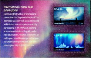 US Scott 4123 International Polar Year 2007-2008 Souv. Sheett MNH