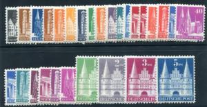 Germany 634-661 MNH Buildings perf 11, type I