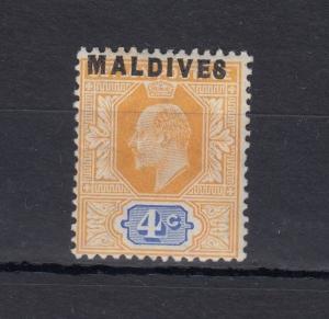 Maldives KEVII 1906 O/P SG3 MVLH J916