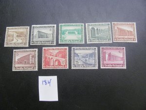 GERMANY 1938 MNH SC B93-B101 XF 80 EUROS (184)