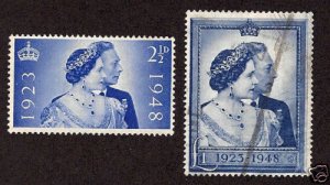 Great Britain-1948-SC 267-268-H&Used-George & Elizabeth