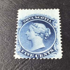 NOVA SCOTIA # 10-UNUSED(MINT/NO GUM)-----BLUE-----1860-63