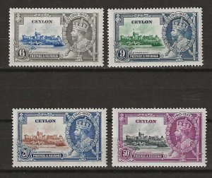 CEYLON 1935 SG 379/82 MNH Cat £12