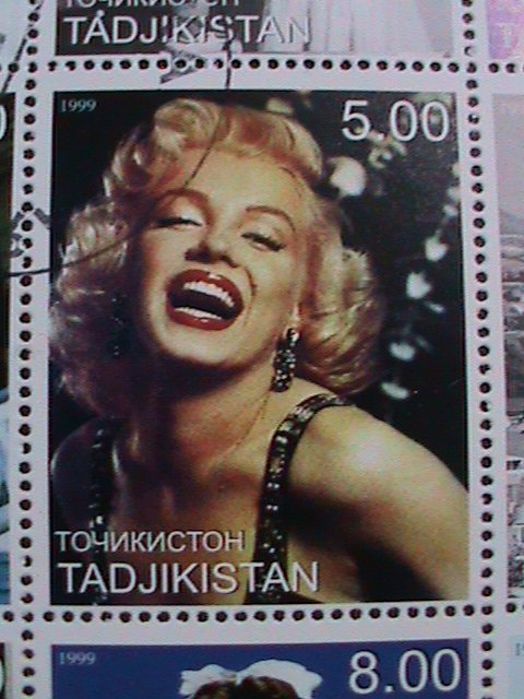 ​TAJIKISTAN 1999-BEAUTIFUL SEXY MOVIE STAR-MARILYN MONROE-CTO- SHEET VERY FINE