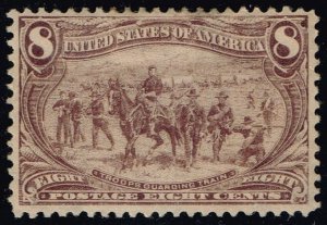 US #289 Troops Guarding Wagon Train; Unused NG (1Stars)