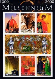 Tajikistan 1999 COLUMBUS-FERNANDO & ISABELLA Millennium 15th.Cent.Shlt.6 IMPERF.