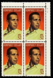 #3152 Humphrey Bogart Plate Block  #S1111 UR - MNH