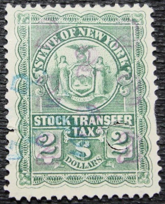 US, New York State Stock Transfer, Used CC? Single