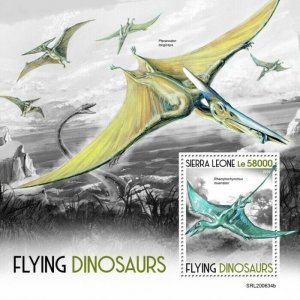 Sierra Leone Flying Dinosaurs Stamps 2020 MNH Prehistoric Animals 1v S/S