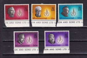 LI07 Montserrat 1968 International Human Rights Year mint hinged stamps