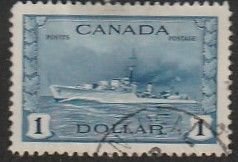 1942 Canada Destroyer     Sc# 262   VF Used