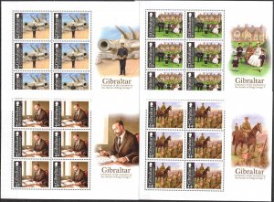 Gibraltar 2010 Accession of George V to the Throne Horses Ships 4 Sheets MNH**