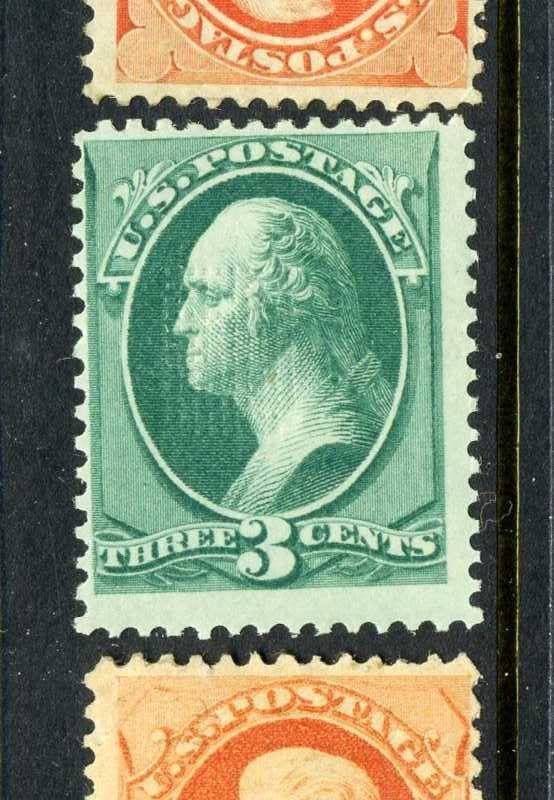 Scott 158e Washington Grill Variety Stamp  with PF Cert  (Stock 158-12)