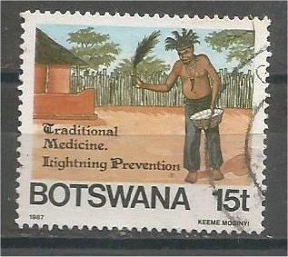 BOTSWANA, 1986, used 15t, Lightning Scott 394