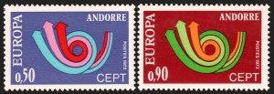 Andorra (French) #219-220  MNH - Europa (1973)