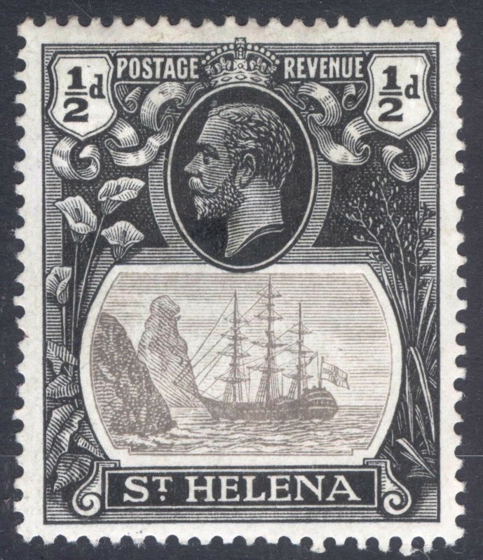 St Helena 1922 1/2d Grey&Black CLEFT ROCK SG 97c Scott 79v LMM/MLH Cat £70($91)