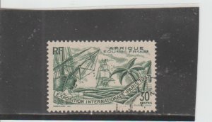 French Equatorial Africa  Scott#  28  Used  (1937 Paris Int'l Exposition)
